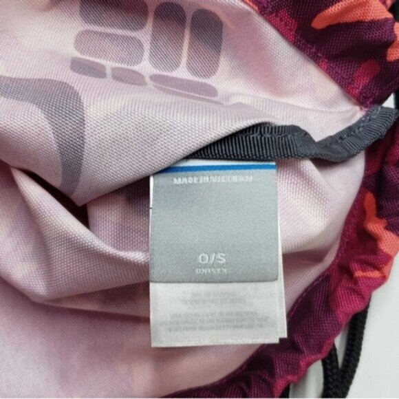 Columbia Colourful Camo Drawstring Backpack Bag Pink Burgundy - Picture 6 of 10